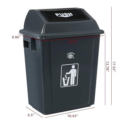 Caneca plástica rectangular 6 galones con tapa basculante 4 unidades miniatura 3