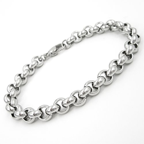 Stainless Steel Belcher Rolo Chain Men Bracelet 7mm3