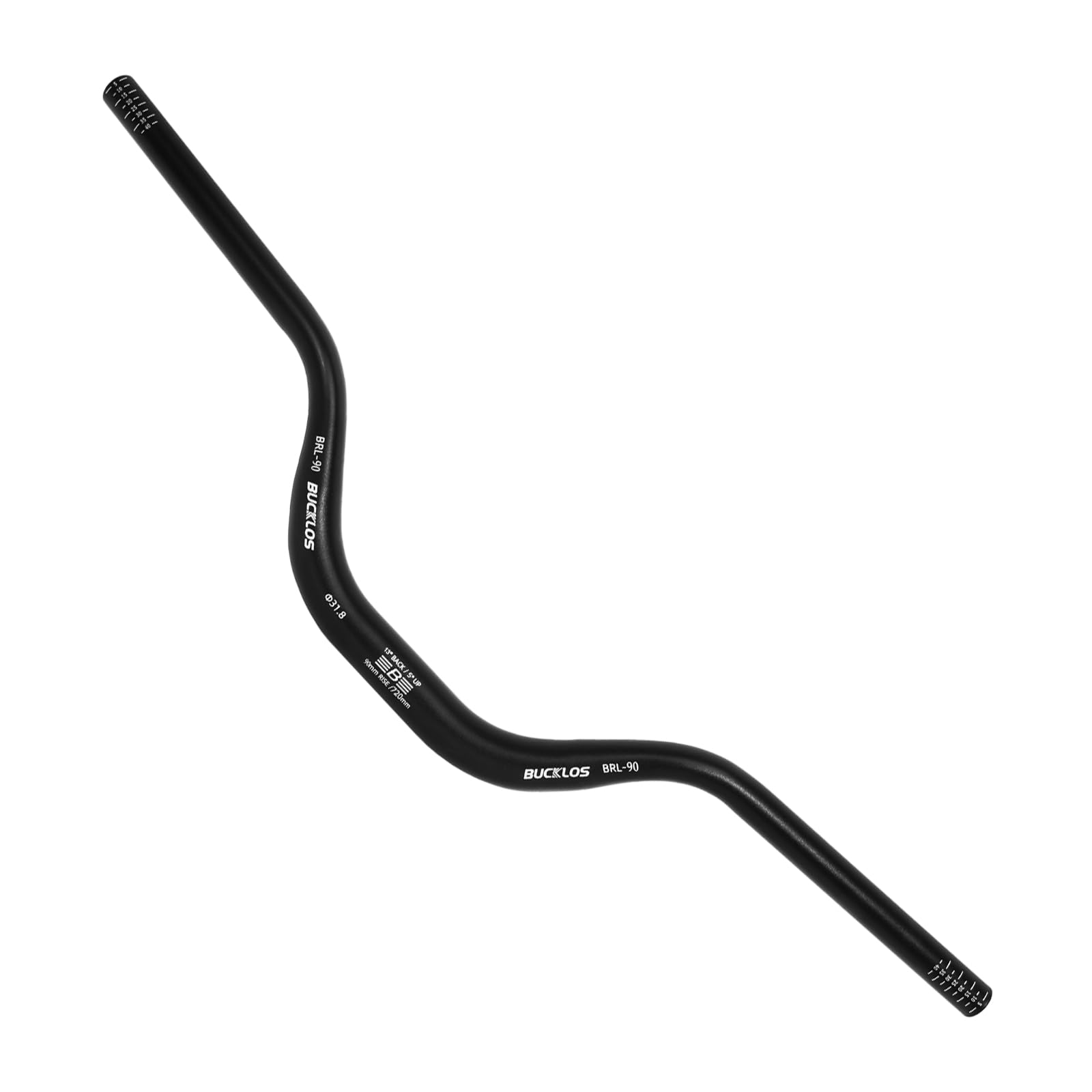 Mountain Bike MTB Handlebars 31.8/25.4mm - 20/30/50/90/100/120/160mm Rise MTB Aluminum Alloy Handlebar - 720/780mm Extra Long Bicycle Riser HandleBars for E-Bike Folding Bike Downhill Racing. โ image 1