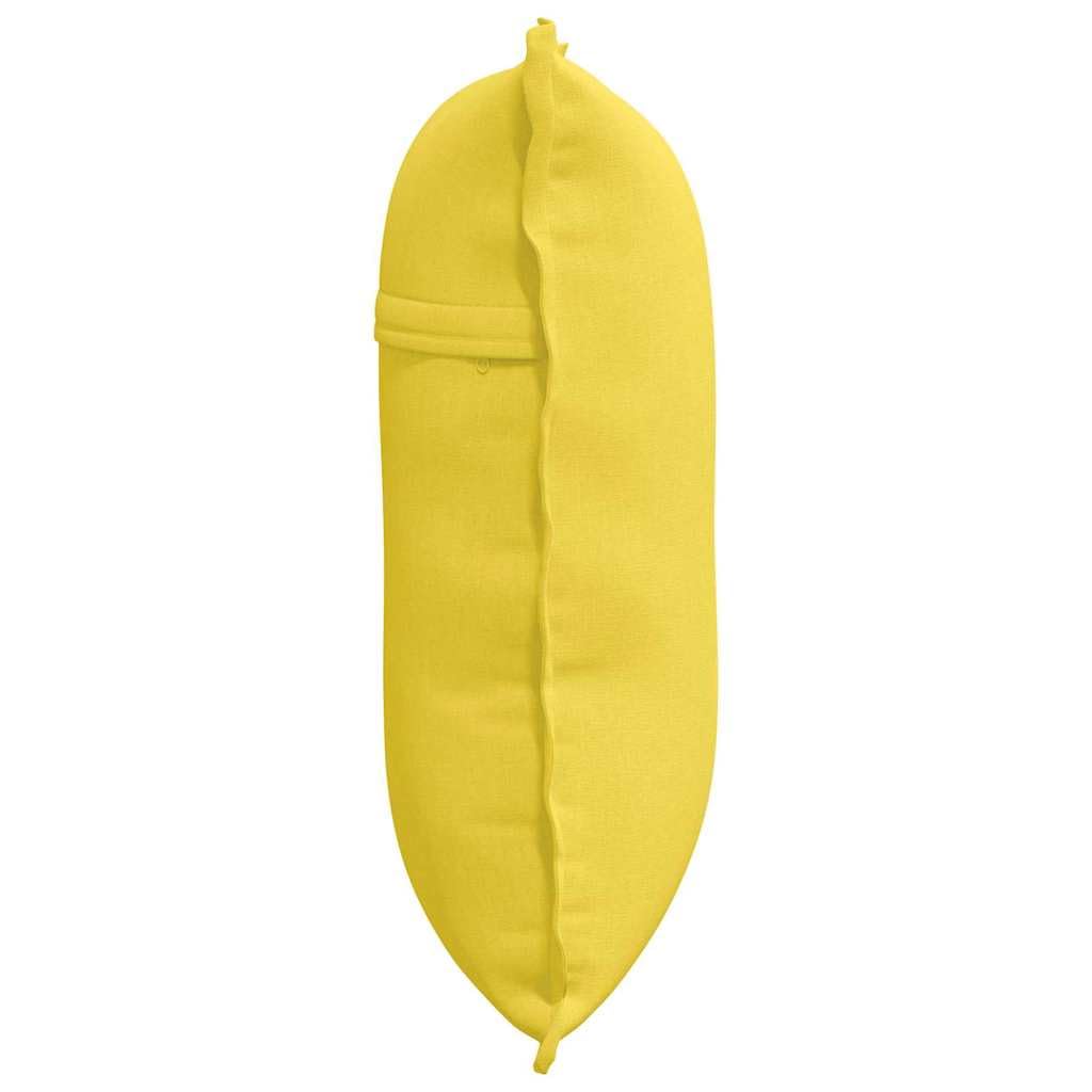 Cojín de respaldo de tela amarilla brillante 60 x 19 x 50 cm con relleno de poliéster, cojín lumbar ergonómico para oficina, sofá, sillón, cama, silla de ruedas, soporte para columna