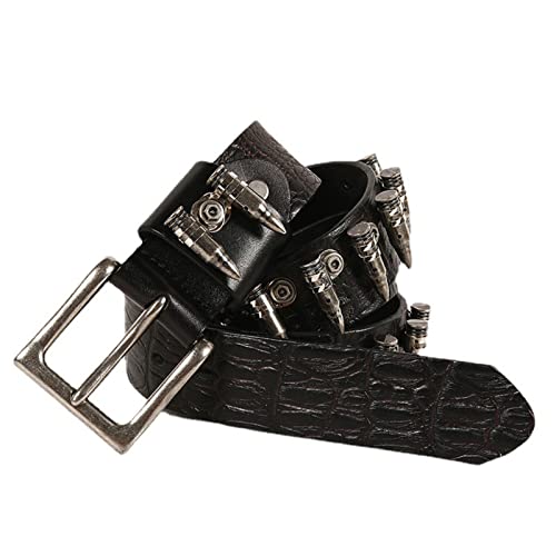 Ceinture punk rock en cuir de vachette avec boucle à griffes - 3