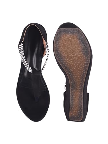 Image of SilverArrow womens Pacifico Fashion Sandals|Wedges Heel Sandals With Pull On Strap|Fusion Wear