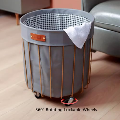 Panier à linge en fer doré scandinave haut de gamme