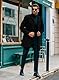 Runcati Herren Mantel Lange Trenchcoat Slim Fit Winter Kerbkragen Jacke Einreiher Business Overcoat Schwarz XL