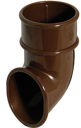 Floplast 50mm Brown (Downpipe Shoe) Miniflo Guttering for shed, Porch, Conservatory, Out Building, etc Full Range