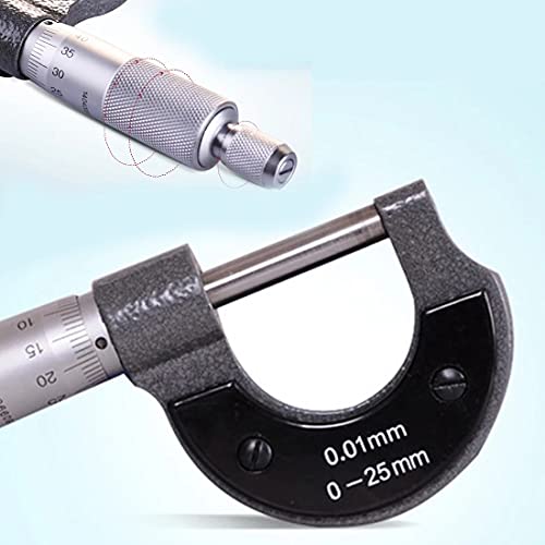 Micrómetro de alta precisión acero inoxidable 0-25mm 0.01mm miniatura 4