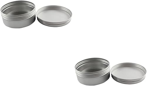 EXCEART Caja de 2 piezas de muestras cosméticas latas de tornillo redondo de hojalata de almacenamiento Tornillo de estaño Latas de metal Tarros de disponible en Yaxa Venezuela