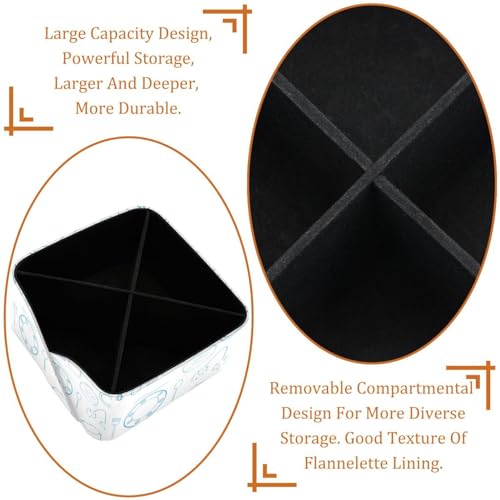 Porte-stylos rectangulaire pour bureau à 2 compartiments en plastique - 5