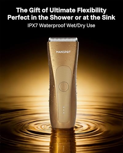 Image of MANSPOT Manscape Hair Finishing Trimmer for men, Men's Shaverand Razor (Gold) Valentine's Day Gifts for Him Perfect for Husband Boyfriend, Birthday Gifts for Friends Dad and All Men