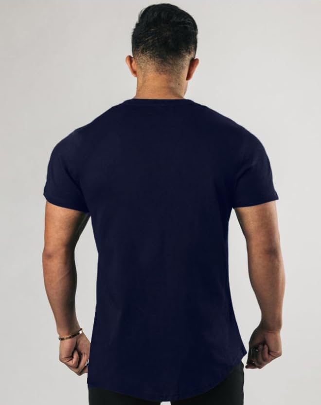 Image of Regular Fit Solid Men's Henley Neck Half Sleeve Cotton T-Shirts