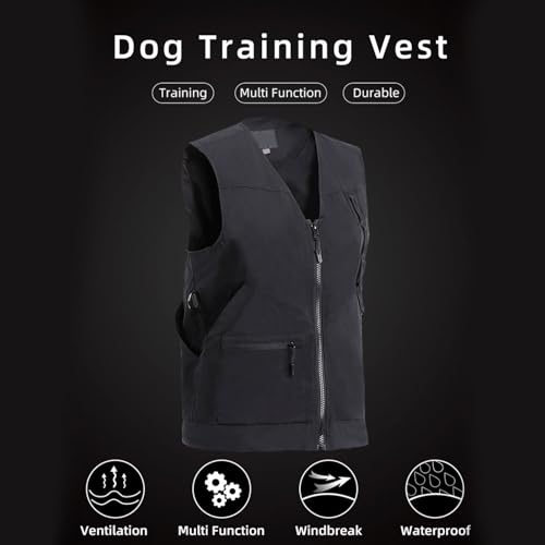 Hundehandlerweste - Langlebige Trainer -Outfit, Mehrfach -T -Tisch -Weste | M/L leichte Trainingsjacke mit sicheren Lagerzonen, Handleruniform für Hundesport- und Jagdhund Feldarbeit Kleidung