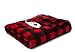 Biddeford 4462-9062119-316 Electric Heated MicroPlush Throw, 50-Inch by 62-Inch, Buffalo Check