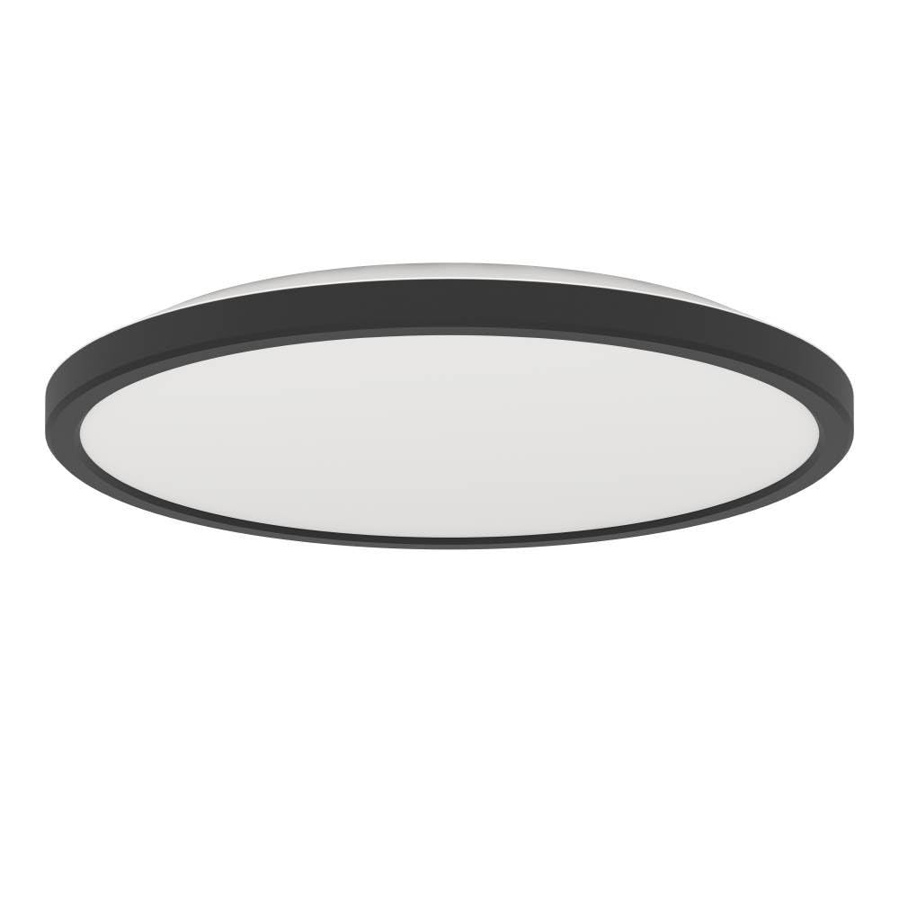 Eglo Connect.z Smart Home LED Bathroom Ceiling Light Rovito-Z, ZigBee, app and Alexa Voice Control, Warm White-Cold White, RGB, dimmable Ceiling lamp, Black, IP44, Ø 30 cm