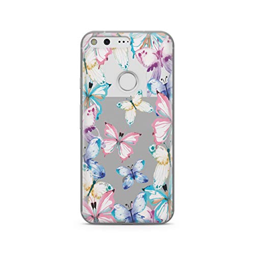 ZizzStore Clear Silicone Case Compatible with Google Pixel Cute Design Cover for Google Pixel (Butterflies, Google Pixel 3XL)