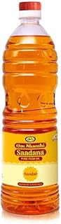 Cycle Om Shanthi Sandal Pooja Oil, 500 ML | Diya/Lamp Oil for Puja, Festivals, Havan |Bend of five pooja oil - Coconut, Mahua, Til (Sesame), Castor and Rice Bran.