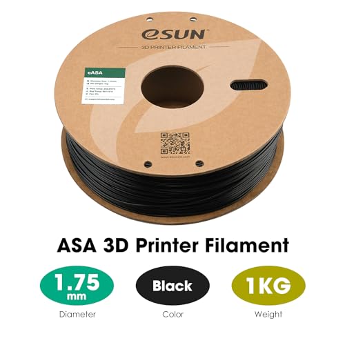 Filamento eSUN ASA 1.75mm Negro para Impresoras 3D - Resistente a la Intemperie - Fernando Cortés