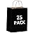 Qutuus Black Gift Bags with Handles - 25 Pcs 8x4.5x10 Black Paper Bags, Shopping Bags, Party Bags, Favor Bags, Goody Bags, Cub, Business Bags, Kraft Bags, Retail Bags, Paper Gift Bags