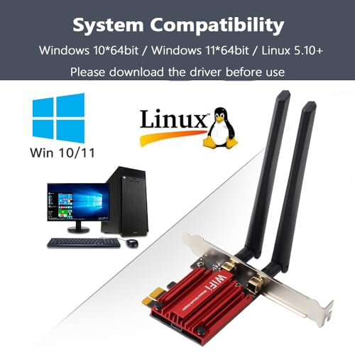 New 5.8 Gbps Wi-Fi 7 Bluetooth 5.4 PCI-E WiFi Adapter Intel BE200 Card 2.4/5/6 GHz 802.11be para PC de escritorio con Windows 11 miniatura 5