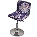 Housse de Tabouret de Bar Extensible, 2PCS Housse de Chaise Haute Imprimée pour Bar Couvre de Chaise de Salle à Manger Haute, Protecteur de Siège de Chaise de Salle à Manger