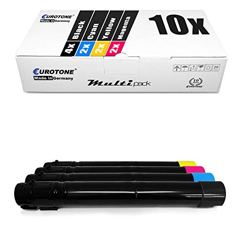 Toner Eurotone pour Xerox Phaser 6350 - Lot de 10 cartouches CMJN