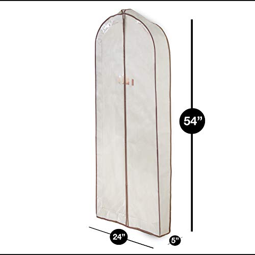 Smart Design Cedar Canvas Gusseted Garment Bag Hanger - Thumbnail 3