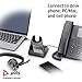 Poly - Voyager Office Base (Plantronics) - Compatible with Voyager Focus 2 and Voyager 4300 UC Series Headsets (Sold Separately) - Connect to PC/Mac, Deskphone, & Cell Phone