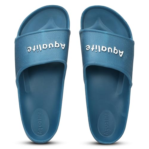 Image of Aqualite NEO-254 Men Slides Slipper with Slip-on wear, Comfort and Flat Base Flipflop for dailywear uses.