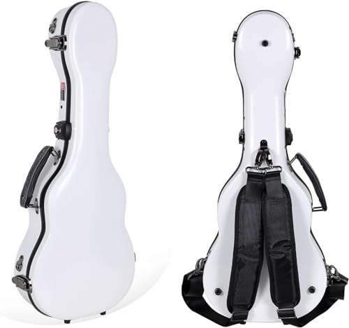 Crossrock Thick Padded Hardshell Fiberglass White Tenor Ukulele Case (CRF1020TUWT)