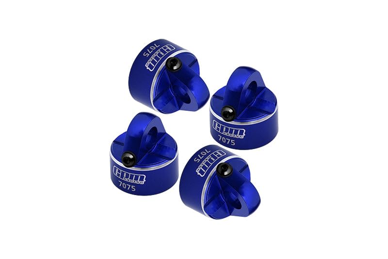 GPM Aluminum 7075 Alloy Shock Cap for Tekno 1:10 MT410 2.0 Pro Monster Truck / EB410 Electric Buggy / SCT410 Short Course Truck Upgrade Parts - Blue