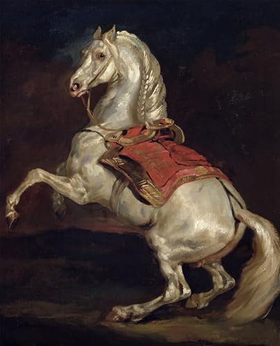 Posters l'étalon Tamerlan de Napoléon Théodore Géricault paysage toile affiche 60x90cm