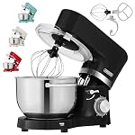 Arebos – Arebos Küchenmaschine 1500W Schwarz | Knetmaschine mit 2x Ed
