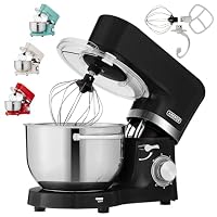 Arebos – Arebos Küchenmaschine 1500W Schwarz | Knetmaschine mit 2x Ed