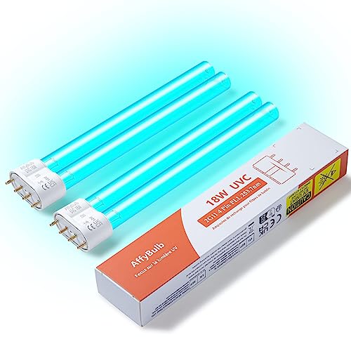 AffyBulb 18W 2G11 PLL Lampe UVC de Remplacement pour Ballast Électronique – Compatible avec Clarificateur d'eau de Bassin, Filtre UVC pour Aquarium –...