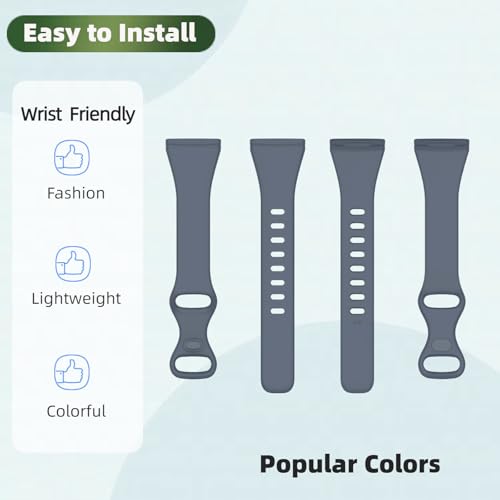 10 correas de silicona para Fitbit Versa 4/3 y Sense 2 miniatura 5