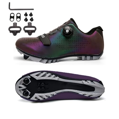 Zapatilla de Ciclismo Hombre Mujer, Mateju Zapatos Bicicleta de Montaña Carretera Exterior MTB Compatibles con SPD Lock System, Unisex Adulto Ciclismo Bicicleta Estatica Interior
