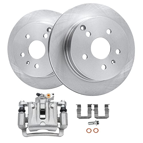 Image of Detroit Axle - Rear Brake Kit for 10-17 Chevrolet Equinox GMC Terrain, Disc Brake Rotors Right Brake Caliper 2010 2011 2012 2013 2014 2015 2016 2017 Replacement : 11.93 inch inch Rotor