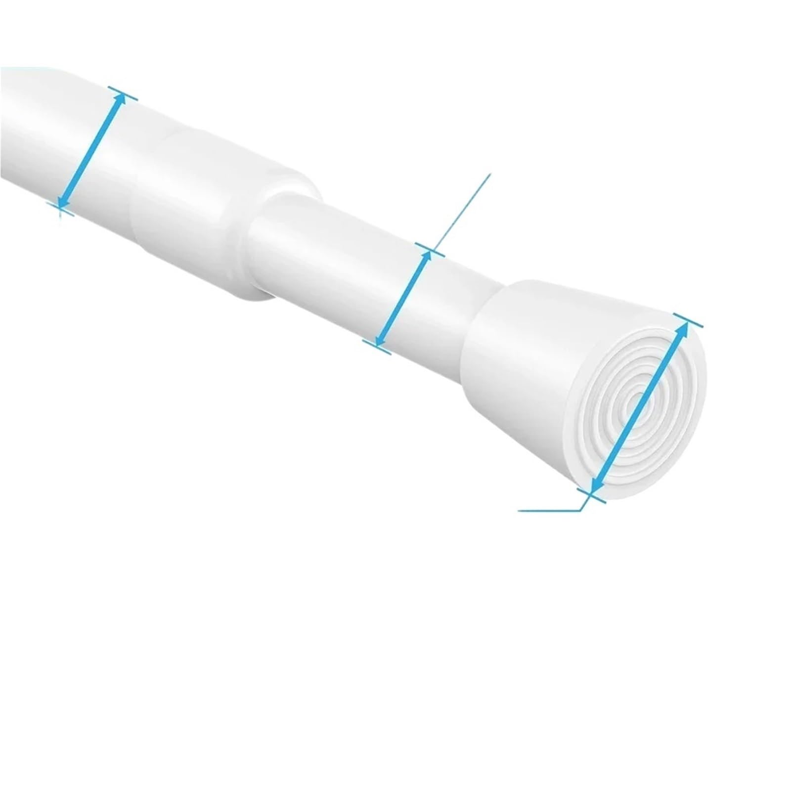 Telescopic Curtain Pole 30-110CM Multi Purpose Spring Loaded Extendable Telescopic Curtain Pole Tension Rail Net Voile Rods(60-110CM)