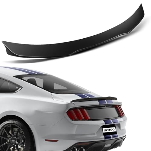 SCITOO 1PC Spoiler Wing 2015-2020 for Ford for Mustang GT500 Accessories Matte Black Rear Trunk Spoiler Wing
