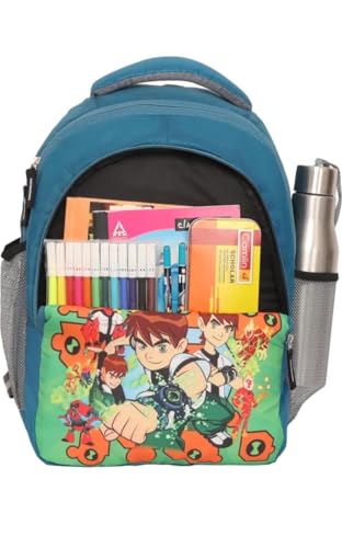Image of perfect star Combo pack of 2 Motu Patlu School bag & Lunch bags Branded Tution Carry on Tote Nursery kids bag 1st to 5th std 30 L Backpack Tiffin bag (sky Blue)