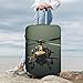 QSMBNET Travel Luggage Cover Helicopter Spandex Suitcase Protector Washable Baggage Covers Fashion Elastic Scratch-Resistant Luggage Cover Protector Fits 18-32 Inch Luggage