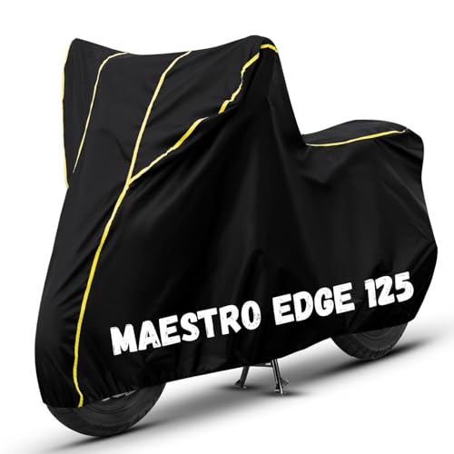 Image of Bike Cover for Maestro Edge 125 100% Waterproof, Dustproof & Scratch Resistant| Fully Bottom Elastic UV Resistant Heavy Duty Body Cover | All Weather Outdoor Use