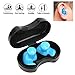 Julihai Swimming Waterproof Earplug, Soft and Elastic Swimming Ear Protectors, Reusable Earplug for Better Waterproofing, Lightweight and Portable Accessory (Blue)