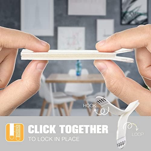 40-Pairs(80 Strips) Small Picture Hanging Strips No Nails Wall Hanging Strips Damage Free Removable Velcro Picture Hanging Strips, with 1 Bubble Leveler, for Pictures & Frames in Different Sizes