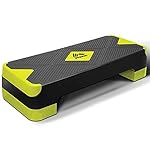 RBX Aerobic Step Platform with Non-Slip Textured Surface -2-Level Adjustable Steppers for Exercise, Compact, Lightweight, Easy-to-Store Exercise Step & Fitness Step Bench