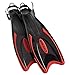 Cressi Palau Adjustable Snorkeling Fins, Red, Large/X-Large
