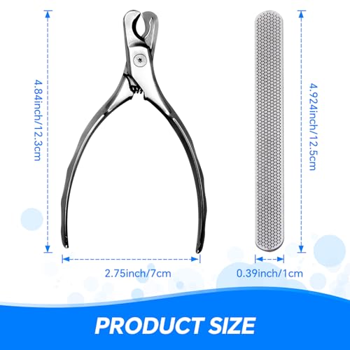 NewBinn Cortaúñas de acero inoxidable para perros y gatos con lima de uñas, juego profesional de cortaúñas para perros con cuchillas afiladas, herramienta duradera de aseo para mascotas para perros - imagen 6