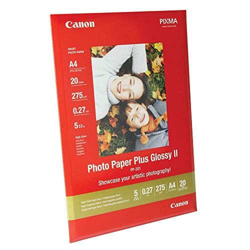 Canon PP 201 Photo Paper 270G 50 A6 10 x 15 cm (A4) Carta fotografica & Carta Lucida Glossy Paper Gp-501 4, 100 Fogli, 10 X 15 cm