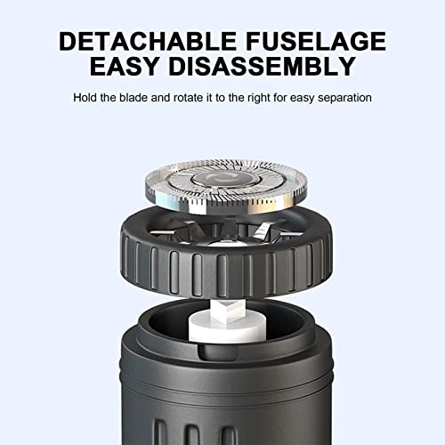 Portable Electric Shaver,Usb Rechargeable Floating Shaver, Wet And Dry,Charging 1 Hour 90 Minutes Shaving,Small Electric Shaver For Car, Travel Bag,Pocket,Briefcase (Black) #TOP3