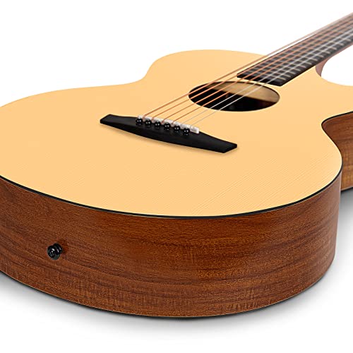 Enya Guitare acoustique 41″ pour adulte Full Size GA Cutaway Acustica avec kit d’accordeur, sangle, gigbag, médiators, clé de réglage, chiffon de nettoyage, capodastre et cordes - Les Beatles, Paul McCartney, John Lennon, RIngo Starr, George Harrison Enya Guitare acoustique 41" pour adulte Full Size GA Cutaway Acustica avec kit d'accordeur, sangle, gigbag, médiators, clé de réglage, chiffon de nettoyage, capodastre et cordes – Image 7