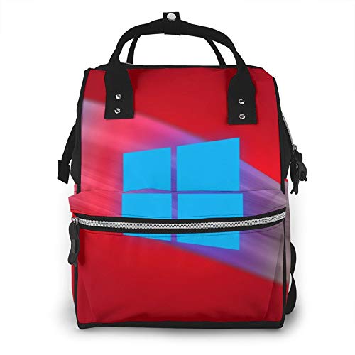 Windows I Computer-Wickeltasche, multifunktional, wasserdicht, für Mütter, Väter, große Kapazität, Isolierung, Reiserucksack, Windeltasche, Organizer